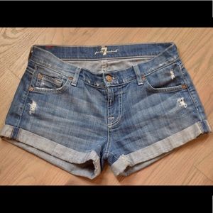 7 For All Mankind Jean Shorts 26